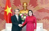Chủ tịch Quốc hội Nguyễn Thị Kim Ngân tiếp Đại sứ Trung Quốc Hùng Ba