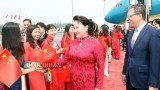 越南国会主席阮氏金银抵达北京 继续正式访华之行