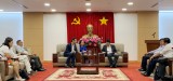 Leaders of the provincial People's Committee welcome the working delegation of the World Bank