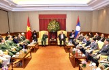 Tổng Bí thư, Chủ tịch nước Lào tiếp Đoàn cựu Quân tình nguyện Việt Nam