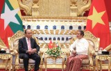 Thủ tướng Chính phủ Nguyễn Xuân Phúc hội kiến Tổng thống Myanmar