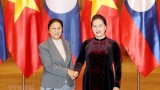 越南国会主席阮氏金银会见老挝国会主席巴妮•雅陶都