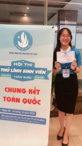 Hội thi Thủ lĩnh sinh viên toàn quốc: Chị Trương Diễm Linh, Chủ tịch Hội Sinh viên trường Đại học Thủ Dầu Một đạt giải ba