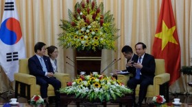 越南胡志明市市委书记阮文年会见韩国国会议长朴炳锡