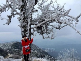 北部山区多地雪白“仙境”吸引大量游客前来参观