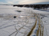 Đĩa băng xoay nhân tạo lớn nhất thế giới trên mặt hồ băng ở Phần Lan