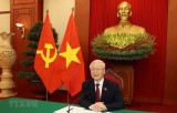 越共中央总书记阮富仲与俄罗斯总统普京通电话