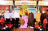 Lãnh đạo Ban Dân vận Tỉnh ủy, Ủy ban MTTQVN tỉnh chúc mừng Đại lễ Phật Đản PL.2565