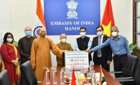 越南佛教协会向印度人民捐赠33台呼吸机