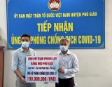 Ủy ban MTTQ Việt Nam huyện Phú Giáo: Tiếp nhận 150 triệu đồng ủng hộ phòng, chống dịch bệnh Covid-19