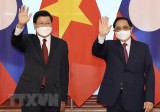 Thủ tướng Phạm Minh Chính hội kiến với Tổng Bí thư, Chủ tịch nước Lào