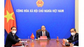 国家主席阮春福通过视频会见韩越友好协会主席