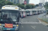 Xe buýt Becamex Tokyu tham gia đón đoàn sinh viên Đại học Y Hà Nội vào Bình Dương chống dịch