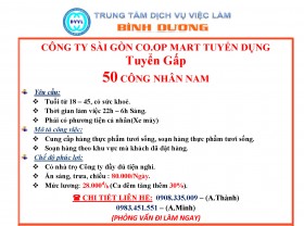 Trung tâm Dịch vụ việc làm tỉnh Bình Dương thông báo