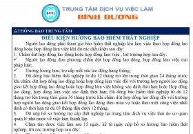 Trung tâm Dịch vụ việc làm tỉnh Bình Dương thông báo