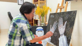 九龙江三角洲地区艺术家为抗疫鼓劲