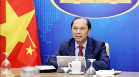 外交部副部长阮国勇与加拿大总理助理大卫·莫里森通电话