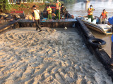 Tạm giữ các ghe chở cát lậu trên sông Đồng Nai