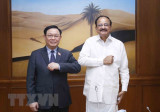 Chủ tịch Quốc hội gặp Phó Tổng thống kiêm Chủ tịch Thượng viện Ấn Độ