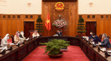 越南政府总理范明正会见沙特阿拉伯外交大臣费萨尔·本·法尔汉·阿勒沙特