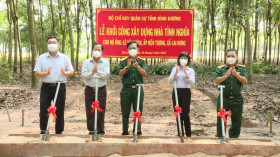 Bộ Chỉ huy Quân sự tỉnh: Khởi công xây dựng nhà tình nghĩa