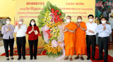 Đoàn công tác Trung ương thăm, chúc Tết cổ truyền Chôl Chnăm Thmây năm 2022 tại xã An Bình, Phú Giáo