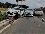 Tai nạn liên hoàn giữa 3 xe ô tô trên đường Mỹ phước - Tân vạn