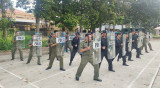 Cảnh sát cơ động phối hợp hành quân dã ngoại - dân vận tại huyện Phú Giáo