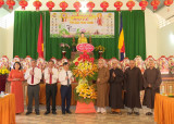 Lãnh đạo TX.Tân Uyên thăm, chúc mừng cơ sở Phật giáo nhân dịp Lễ Vu lan