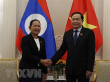 Phó Chủ tịch Quốc hội Trần Thanh Mẫn tiếp Tổng Thư ký Quốc hội Lào
