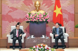 NA Chairman receives President of State Audit Authority of Laos