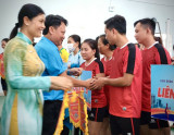Giải bóng chuyền nam - nữ khối giáo dục TP.Dĩ An: Trường THCS Tân Bình giành giải nhất