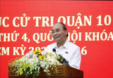 越南国家主席阮春福在胡志明市开展会见选民活动