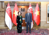 Trưởng Ban Tổ chức Trung ương Trương Thị Mai thăm làm việc tại Singapore
