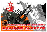 Tranh cổ động nhân 50 năm Chiến thắng Hà Nội-Điện Biên Phủ trên không