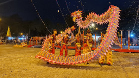 Biểu diễn lân sư rồng mừng Đảng - mừng Xuân Quý Mão 2023