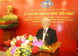 Phát biểu của Tổng Bí thư tại Lễ nhận Huy hiệu 55 năm tuổi Đảng