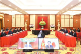 Hình ảnh Tổng Bí thư Nguyễn Phú Trọng điện đàm với Thủ tướng Nhật Bản