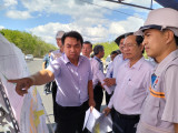 Lãnh đạo UBND tỉnh khảo sát tiến độ công trình đường Bắc Tân Uyên - Phú Giáo - Bàu Bàng