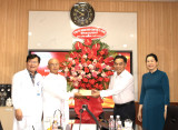 Lãnh đạo UBND tỉnh thăm Bệnh viện đa khoa Mỹ Phước nhân Ngày Thầy thuốc Việt Nam