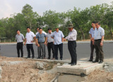 Lãnh đạo huyện Bàu Bàng kiểm tra các công trình đầu tư trọng điểm