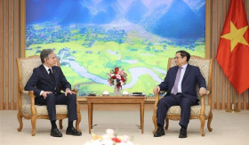越南政府总理范明政会见美国国务卿安东尼·布林肯