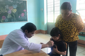 Sentimental sharing to children in remote areas