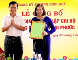 TP.Thuận An: Ra mắt Chi bộ trường Mầm non Đại Phước