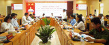 Đoàn công tác tỉnh làm việc với Ban thường vụ Huyện ủy Phú Giáo