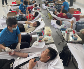 Thu Dau Mot city gained 113.2% of projected blood donation