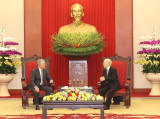Tổng Bí thư Nguyễn Phú Trọng tiếp Chủ tịch Duma Quốc gia Nga