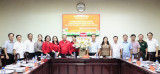 Leaders of Thu Dau Mot City meet and congratulate the city's Red Cross Association