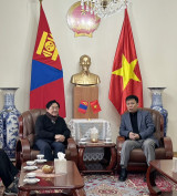 Binh Duong provincial delegation visit the Vietnamese Embassy in Mongolia