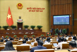 Ngày 28-11, Quốc hội biểu quyết thông qua hai luật và một nghị quyết